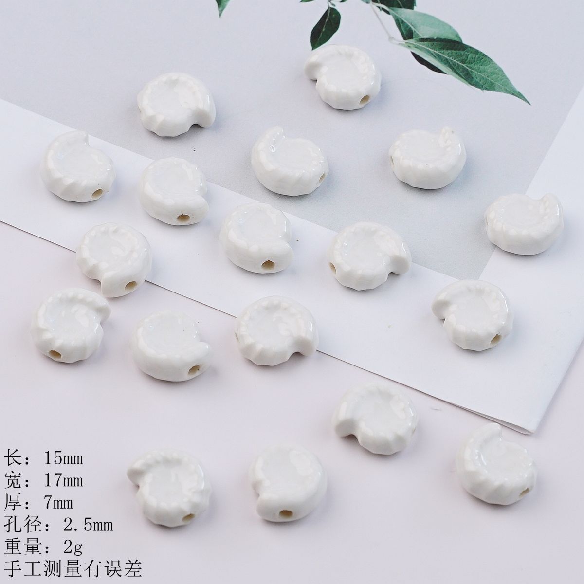 Jingdezhen estilo ins linda cerámica cuentas sueltas bricolaje collar hecho a mano accesorios de joyería material decorativo pulsera cadena