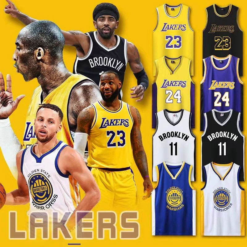 Джерси Лейкерс №23 Джеймс с индивидуальной печатью Kobe, Durant, Curry, Irving, Doncic, баскетбольный костюм для мужчин