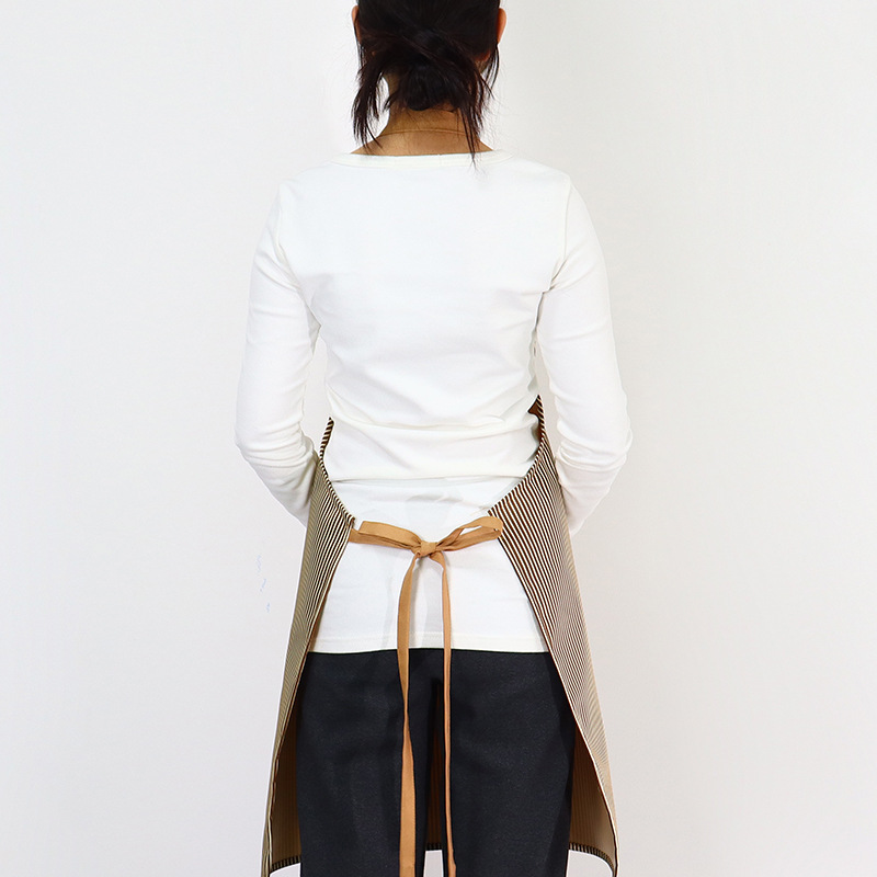 Delantal de lona a rayas de Amazon transfronterizo arte floral tienda de té con leche barista ropa de trabajo cocina hogar delantal al por mayor