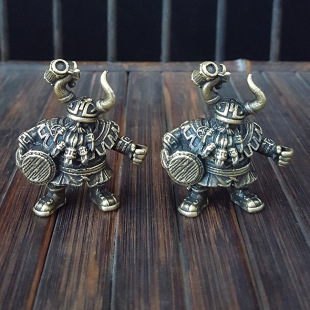 Wholesale Antique Bronze Samurai Archer Dwarf Warrior Incense Stick Incense Stick Handicraft Character Tea Table Ornaments Aromatherapy