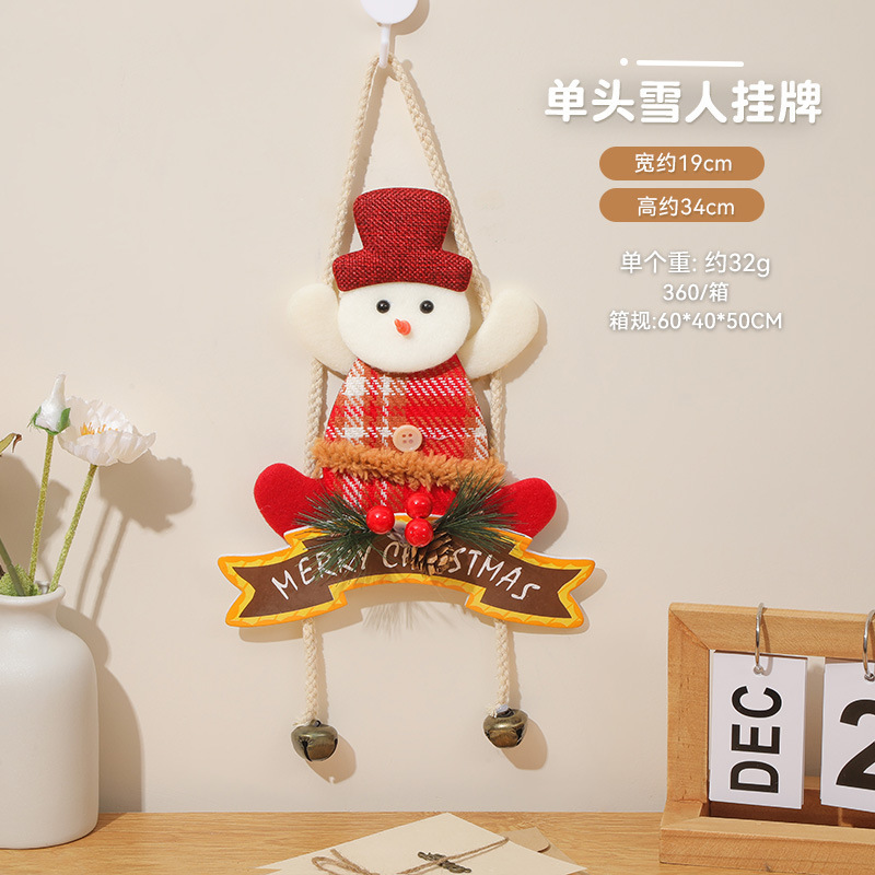 クリスマス装飾雪だるま老人ヘラジカドア吊り下げペンダント窓インテリアシーンレイアウト吊り下げペンダント|undefined