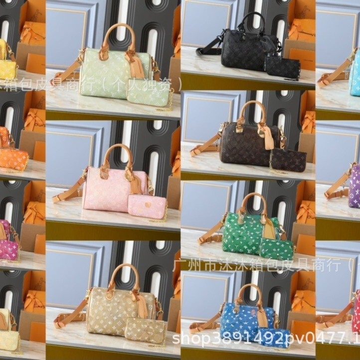 Foreign Trade Cross-Border Classic 14-Color Gender-Neutral Style One-Shoulder Cross-Body Handbag Printed Pillow Bag for Daily Matchinging