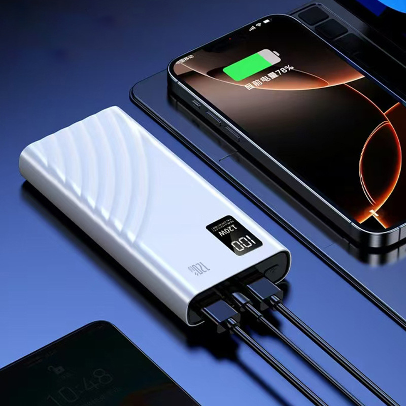 Fuente de fabricación PD carga rápida bidireccional tesoro de carga inteligente núcleo de hielo no caliente 10000 / 2000 mAh con cable propio