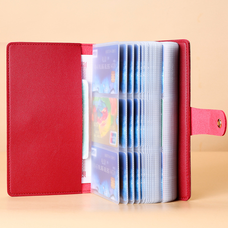 Female card holder with multiple card slots, large capacity, anti-magnetic, suitable for both women and men, document holder, card case, business card holder, small and exquisite wallet