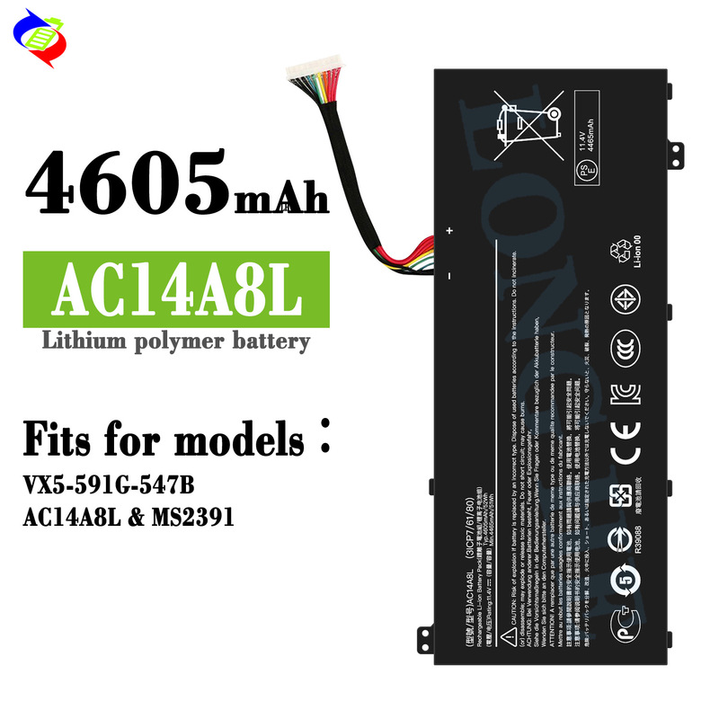 For Acer Ac14A8L Notebook Battery Vx5-591G-547B / Ms2391 Factory Wholesale Export For Acer Ac14A8L Notebook Battery Vx5-591G-547B / Ms2391 Factory Wholesale Export