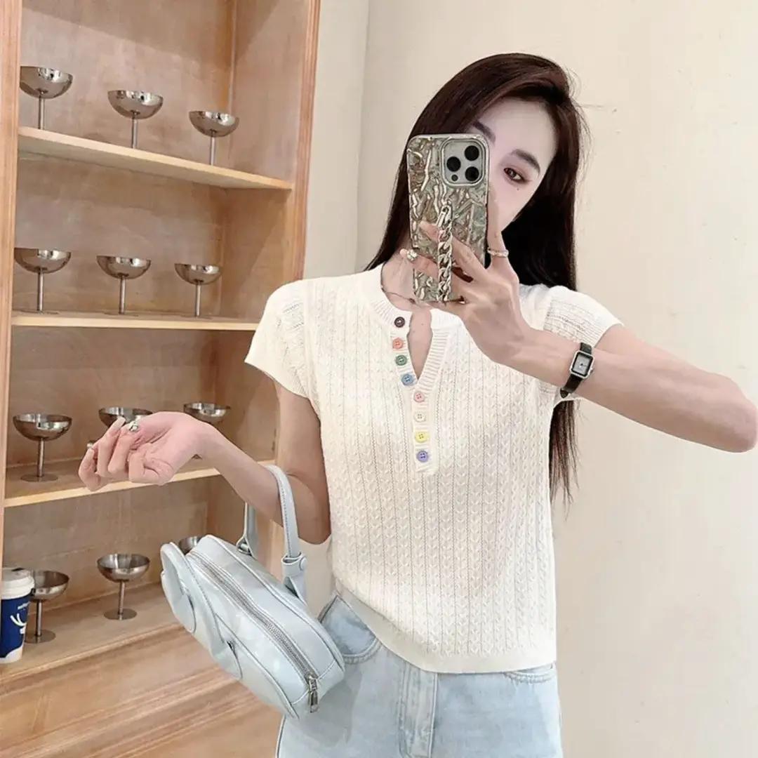 Lace knitted sweater