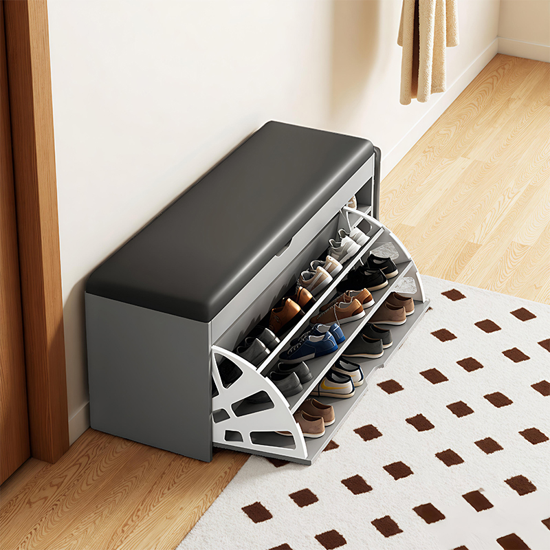 严选入户换鞋凳可坐鞋架一体防尘坐凳玄关长凳简约储物凳翻斗鞋柜