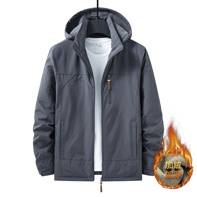 Chaqueta con Capucha para Hombre de Nailon Impermeable y Transpirable para Uso Casual