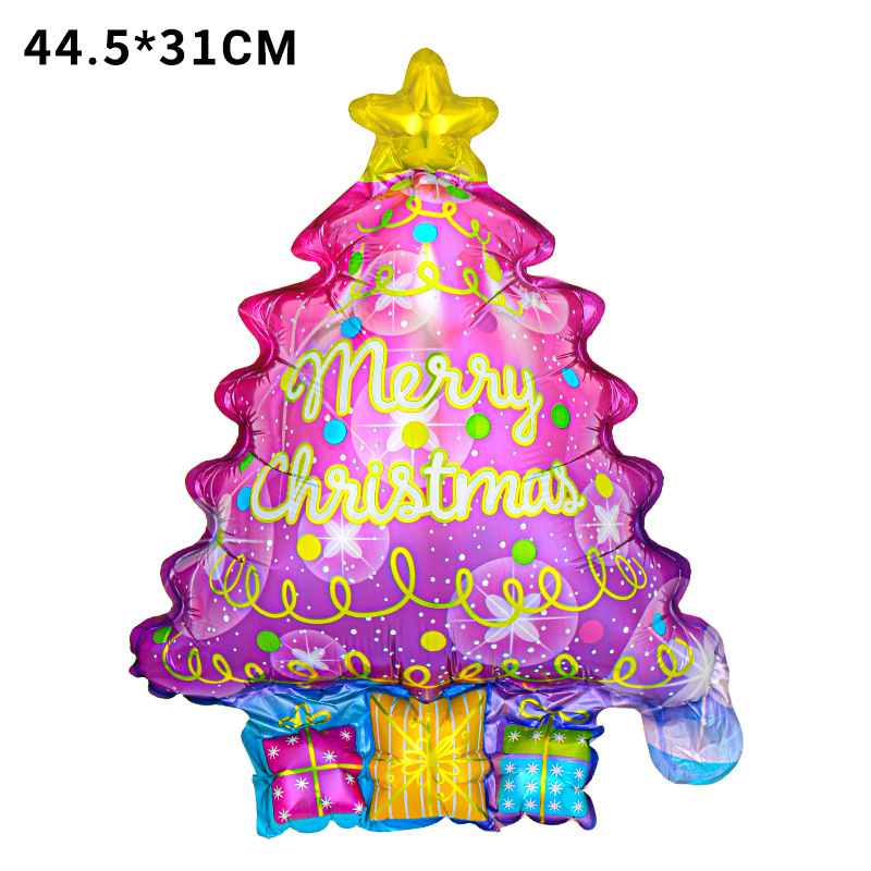 Mini dibujos animados Navidad globo de forma especial decoración de fiesta de Navidad dibujos animados Navidad película de aluminio globo suministros de empuje
