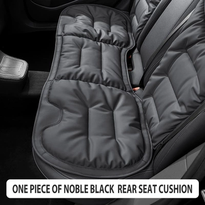 Seat cushion, seat cover: Pad, Soft and Comfortable for - noble-black-nappa-rear-seat-cushion-1-piece