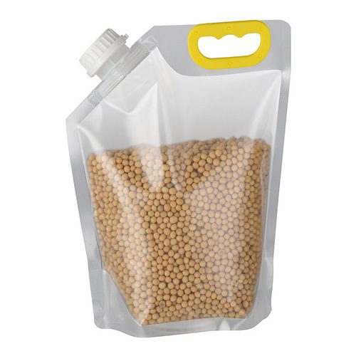 Grain storage sealed bag, moisture-proof and insect-proof, transparent thickened portable food-grade nozzle bag, rice packaging bag