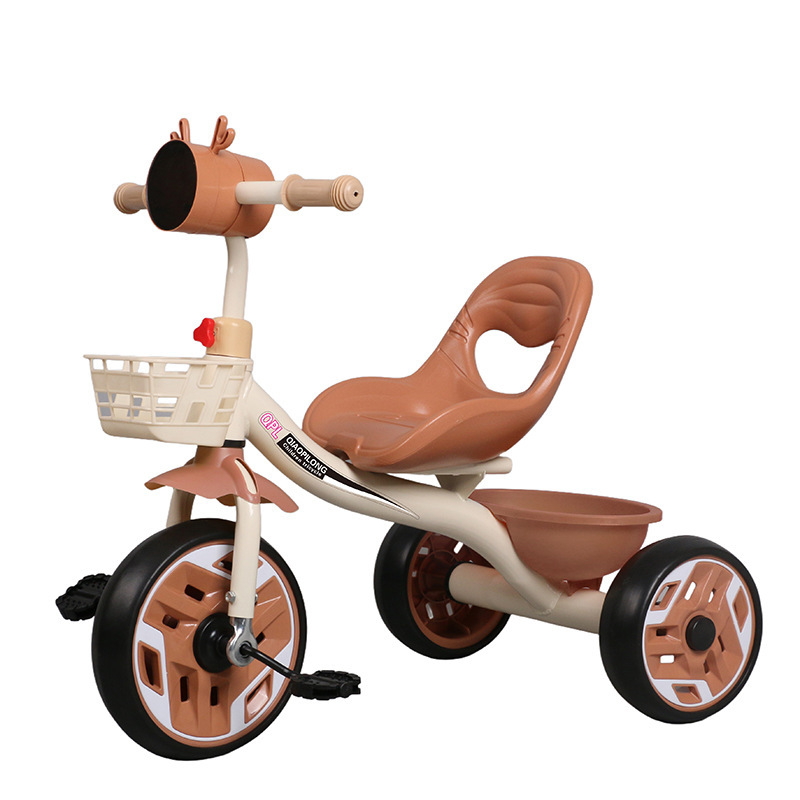 Tricycle New Children's Tricycle Baby Bicycle with Push Handle Steering Trolley Pedal Stroller Wholesale