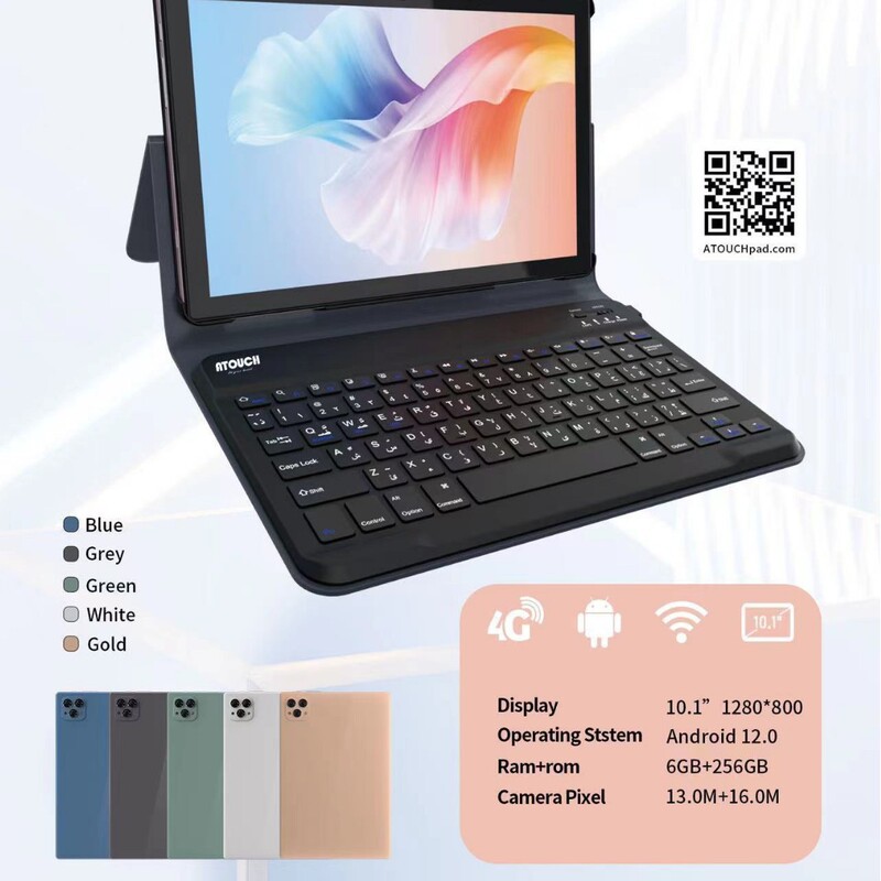 Factory wholesale new 10.1-inch foreign trade domestic order tablet computer HD screen Android Bluetooth keyboard