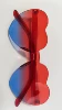 Upper red and lower blue