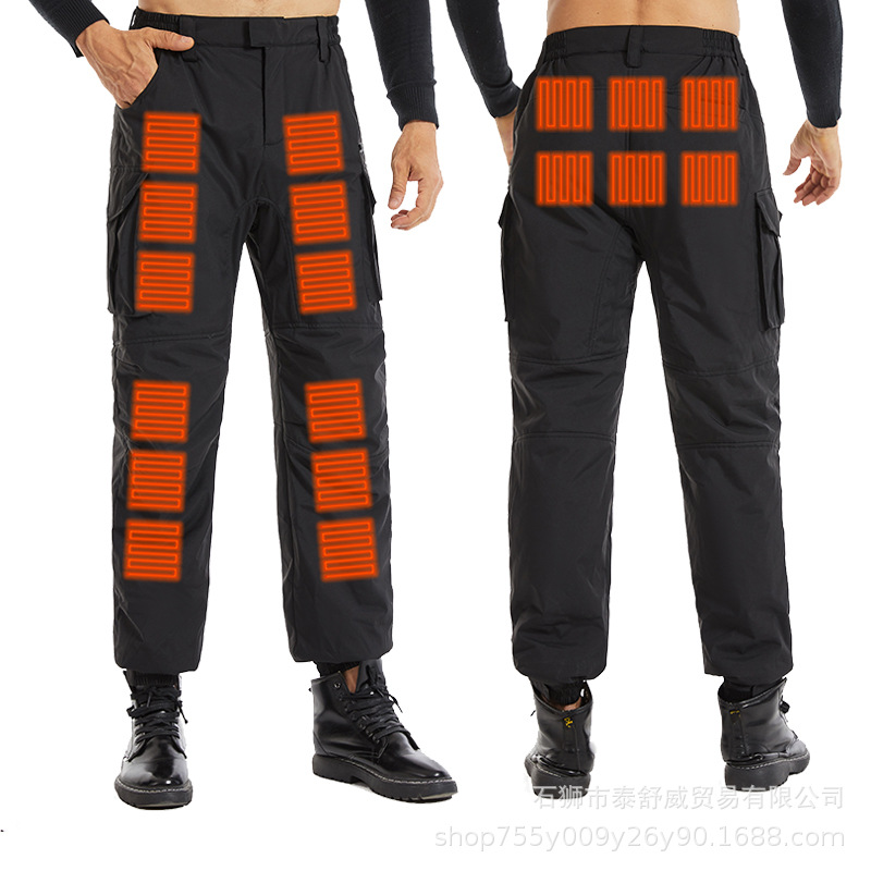 Nuevos 18 pantalones de calentamiento inteligentes para hombres y mujeres calentamiento eléctrico de invierno calentamiento al aire libre calentamiento de bicicleta calentamiento