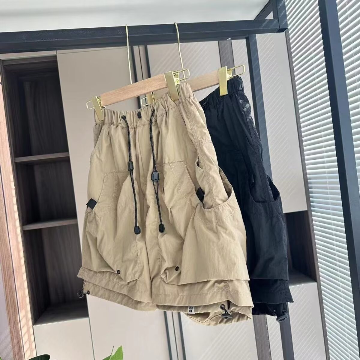 Men's Cargo Jogger Shorts With Multiple Pockets | Loose Fit Tactical Streetwear For Casual & Sports | Polyester Utility Short Pants For Summer_voghion.com