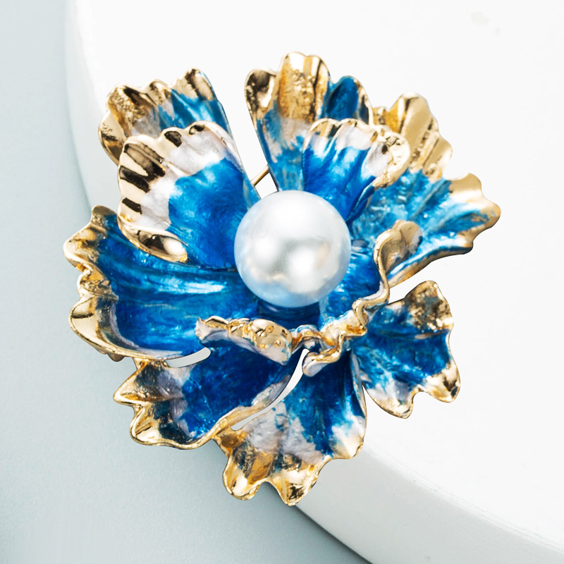 Fashion Pearl Multicolor Flower Brooch Wholesale Nihaojewelry display picture 6