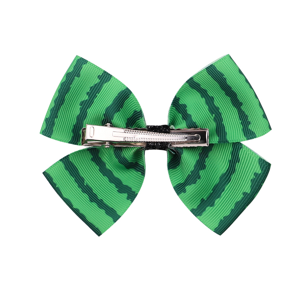 Retro Printing Bow Clashing Color Hairpin Set Wholesale Nihaojewelry display picture 3