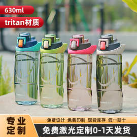 乐扣新款塑料杯运动便携630ml随手杯tritan材质夏季杯大容量水杯