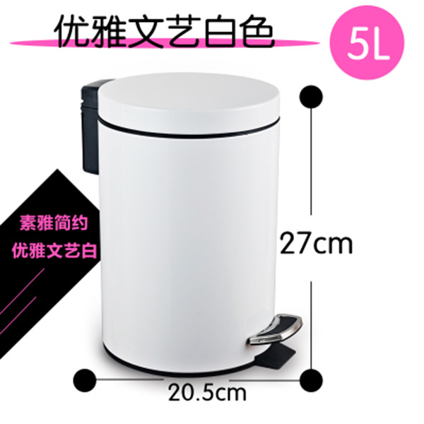 Cocina basura con tapa hogar pedal de acero inoxidable desodorante baño aseo sala de estar creativa pedal grande