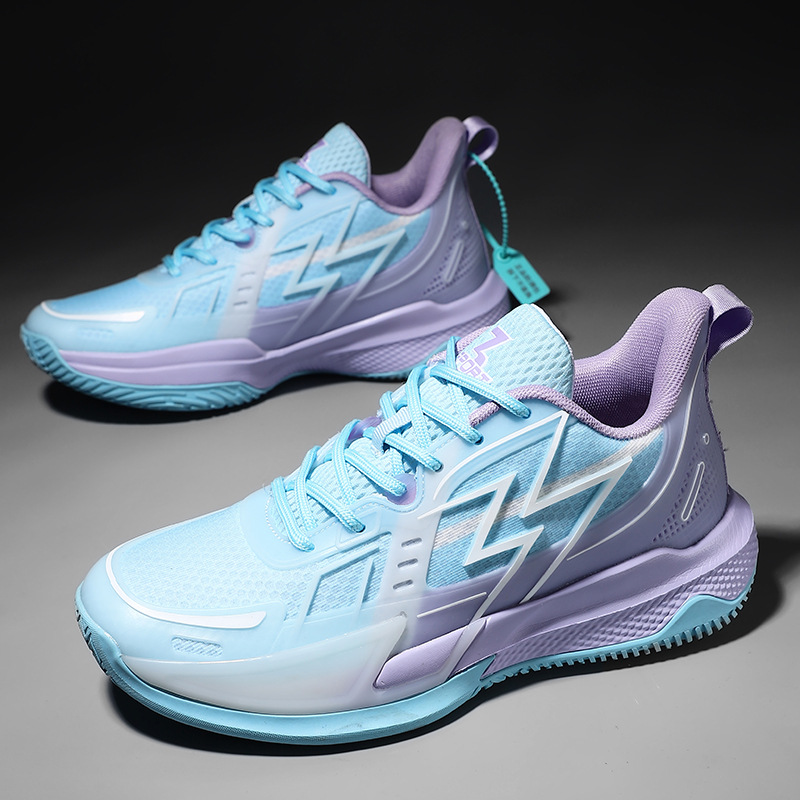 Sports Ins Basketball Shoes Breathable Casual Shoes Young Men Lightweight Student Sports Shock-Absorbing Running Luminous Sports Shoes