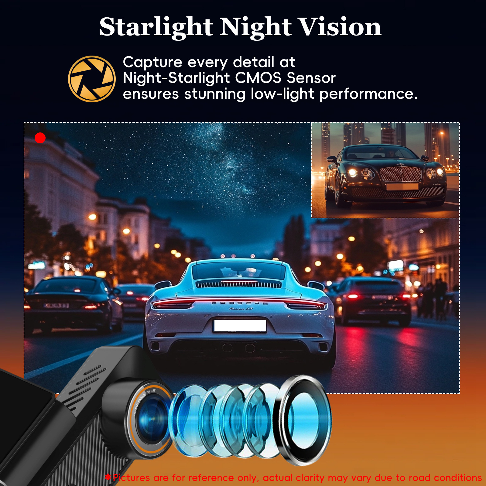 New Cross-Border 4K High-Definition Night Vision Dual-Lens Wifi Front and Rear Dual Recording 24-Hour Parking Monitoring Car Dashcam