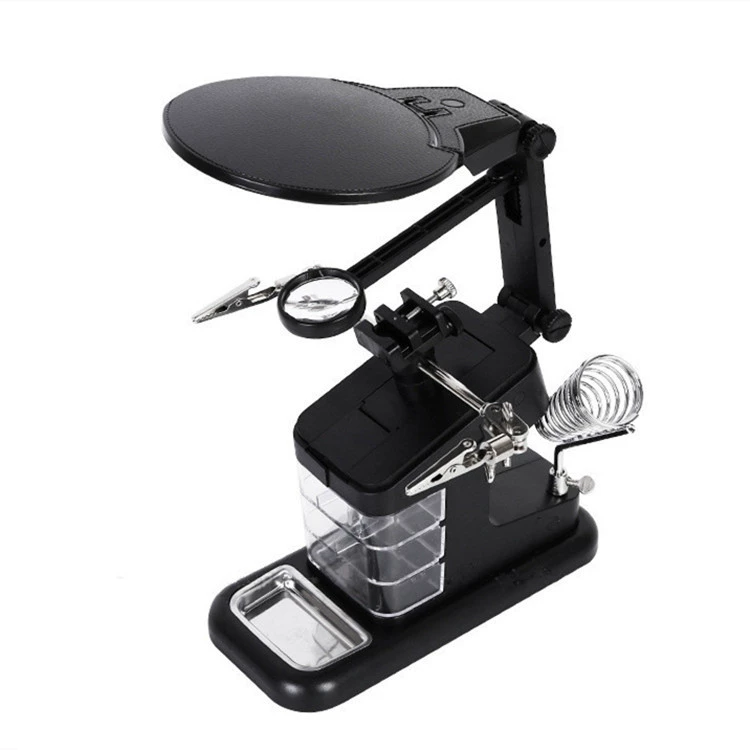 Двойная Светодиодная лампа USB-плагин высокой яркости настольная гравировка микрогравировка сварка ремонт Лупа вращение на 360 градусов