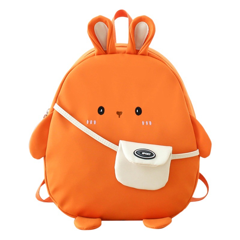 Kindergarten niños y niñas mochila lindo bebé escuela mochila de lona dibujos animados conejito niños mochila ligera