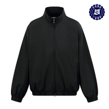 25广州金宝AS撞色徽标拉链夹克立领复古通勤休闲男女印花外套街头