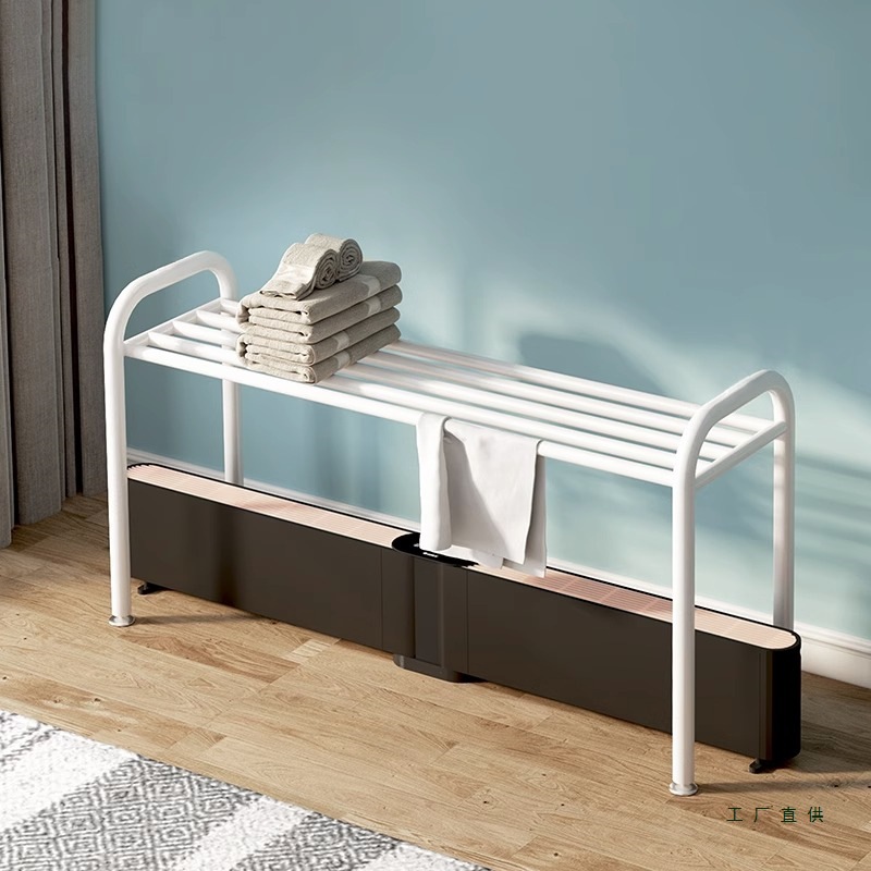 Baseboard Heater, Towel Rack, Bedroom Clothes Drying Rack, Household Baking Clothes Rack, Simple Floor-Standing Clothes Rack