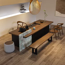 实木床;桌类、茶几;餐边柜