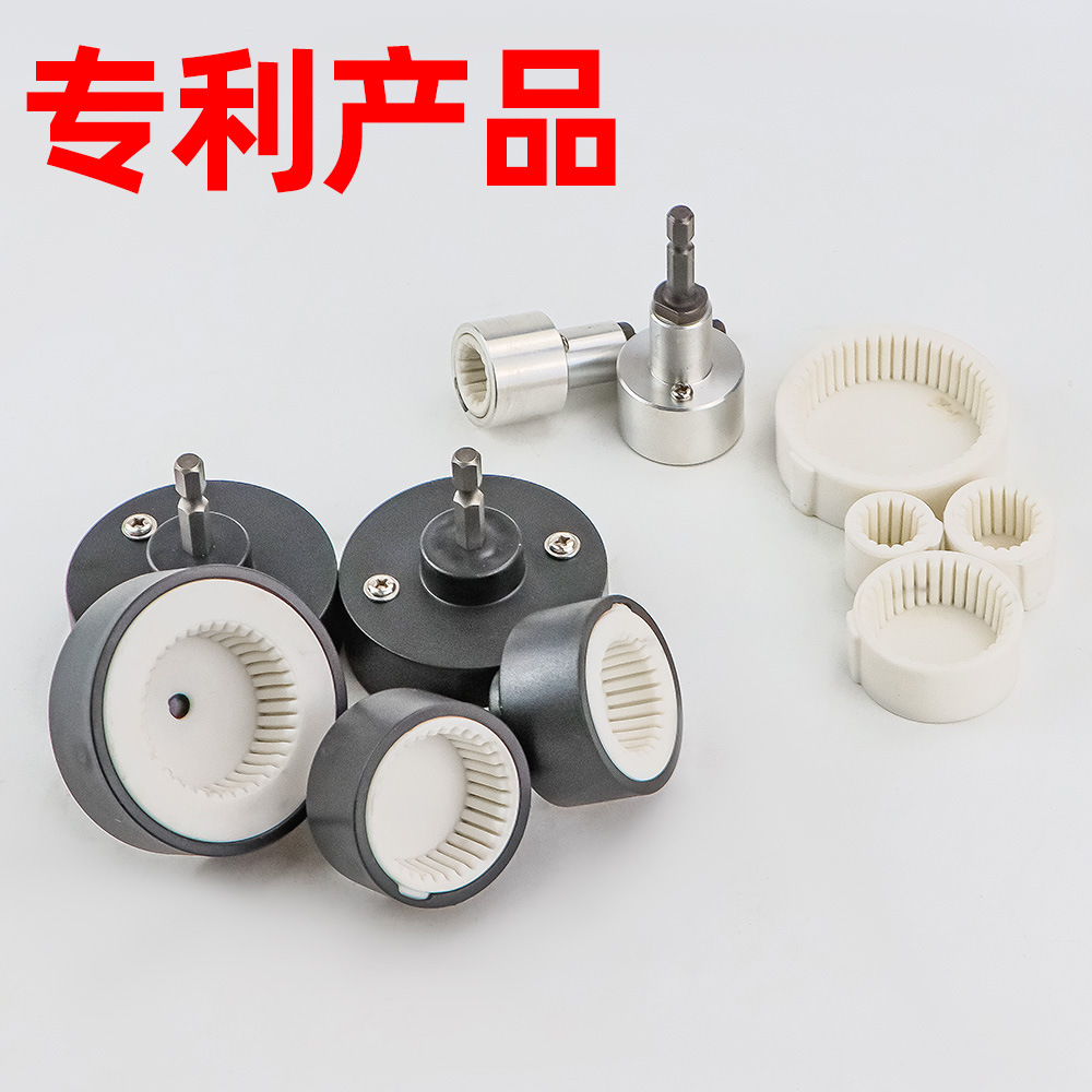 速豹新款瓶盖拧盖头带竖纹胶垫锁盖机旋盖器瓶盖拧紧器8-50MM瓶盖