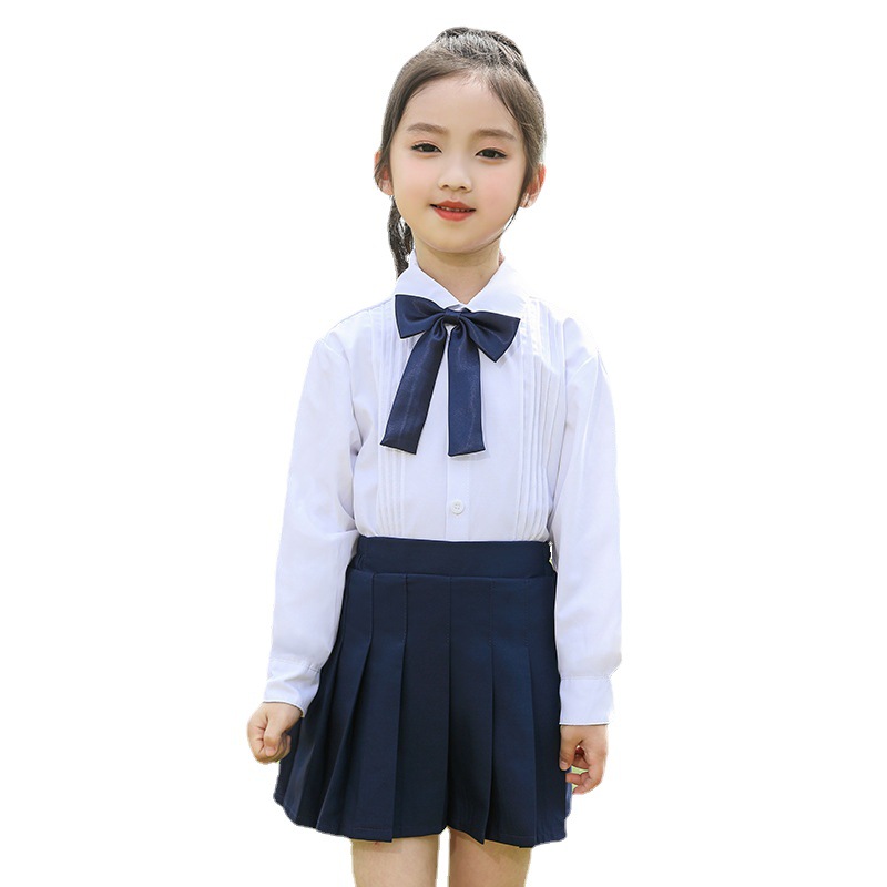 Traje para niñas Primavera y otoño 2023 nueva falda de estilo preppy casual de dos piezas estilo coreano Falda plisada a juego
