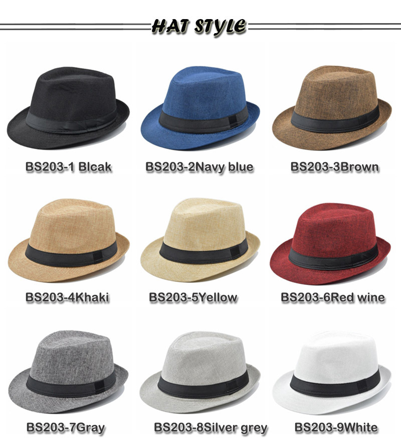 Unisex Modern Style Classic Style Geometric Curved Eaves Sun Hat Fedora Hat display picture 3