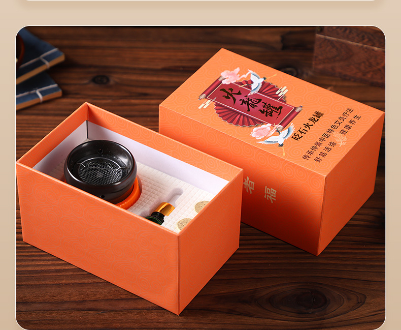 Bian Stone Moxa Fire Dragon Jar Home Warming Massage Cup Gua Sha Tool Set of 2 preparation