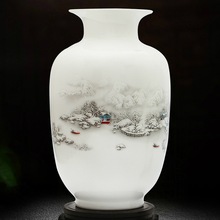 景德镇陶瓷器花瓶家居装饰品摆件插花中式客厅电视柜博古架工艺品