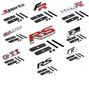 Suitable for car net RS modified standard Honda Fit GK5 net metal car logo personalized car sticker decoration sticker