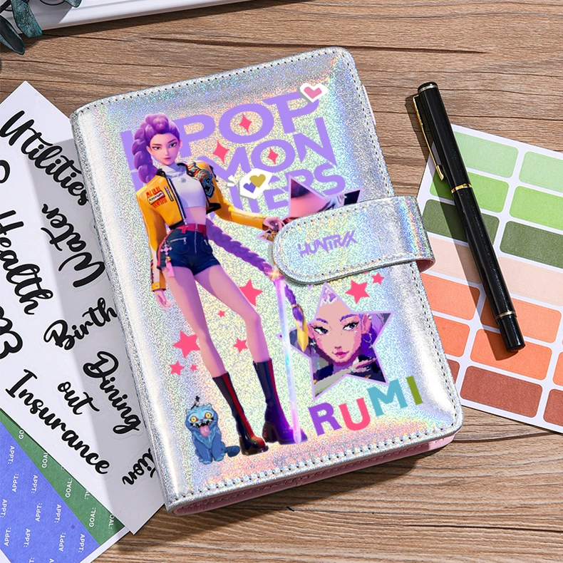 Kpop witch hunter group peripheral laser notebook student handbook notepad hard shell loose-leaf book cartoon animation