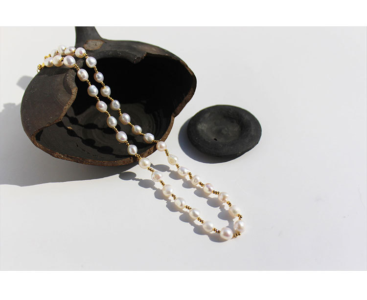 Mode Geometrisch Perle Überzug Halskette 1 Stück display picture 1