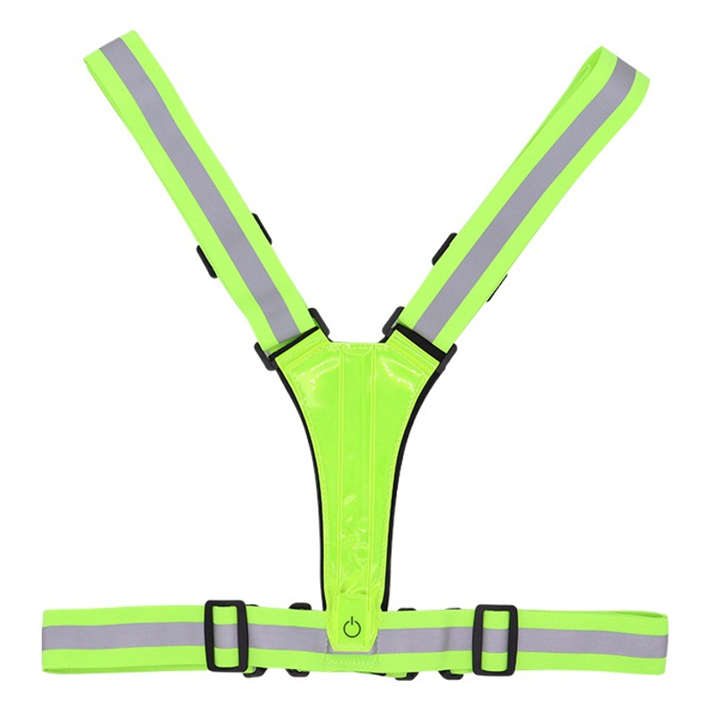 Chaleco reflectante, chaleco de conducción, ropa de seguridad, ropa reflectante electrónica, ropa luminosa LED, chaleco de ciclismo para correr de noche con correas