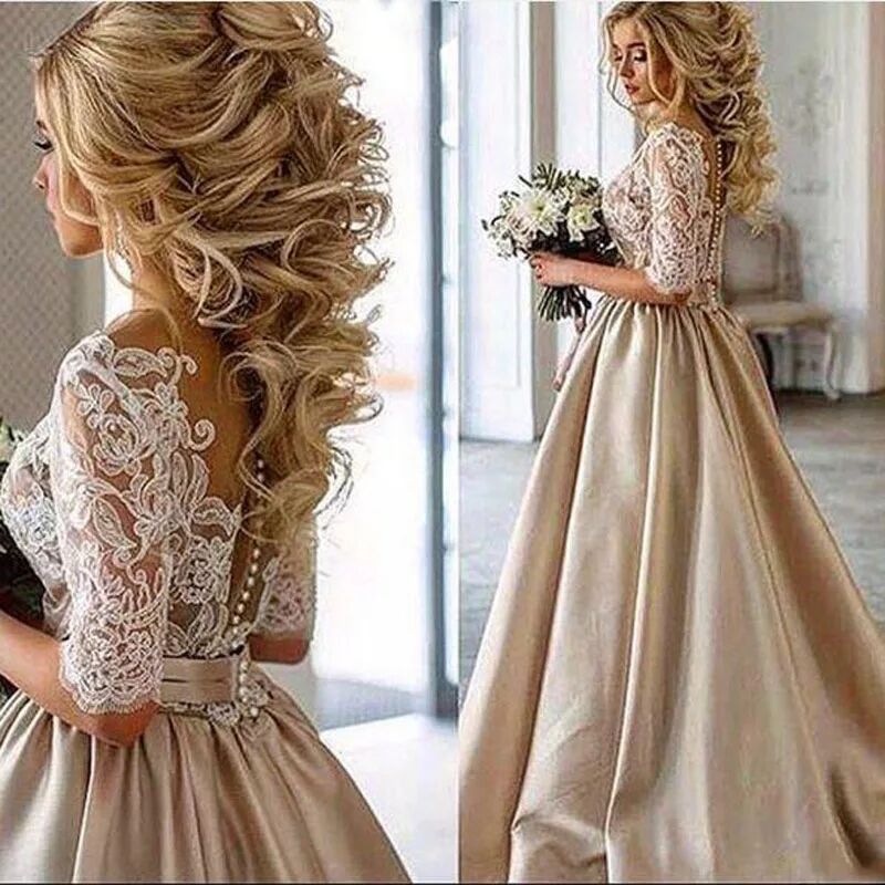 Comercio exterior de Europa y América Amazon AliExpress deseo elegante vestido de novia encaje moda sexy largo pettiskirt vestido image 2