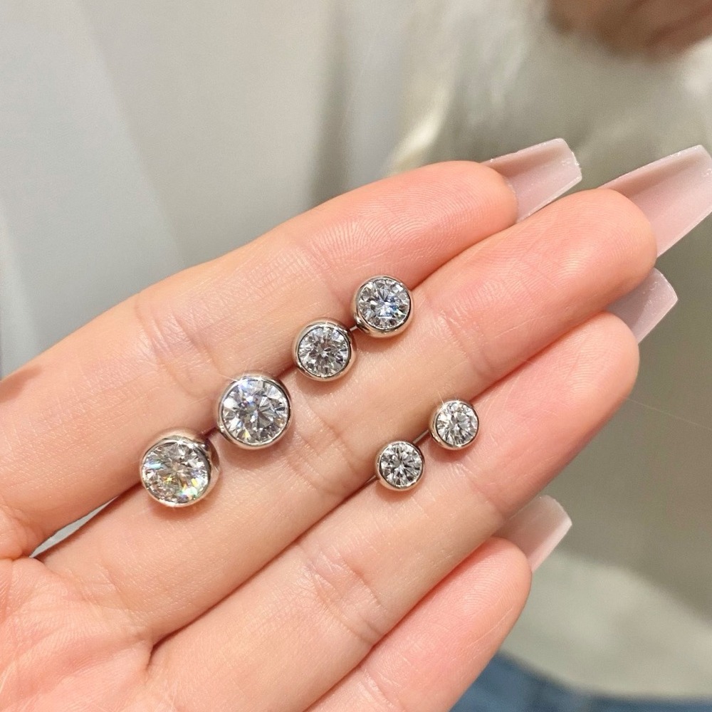 Source: IGI lab-grown diamond conch shell, exquisite gold bubble earrings, luxury jewelry wholesale factory, custom-made women's Instagram