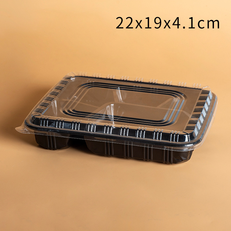 Cajas de almuerzo desechables Gepai con tres, cuatro y cinco compartimentos, cajas para comida rápida, cajas para llevar con múltiples compartimentos, cajas bento al por mayor.