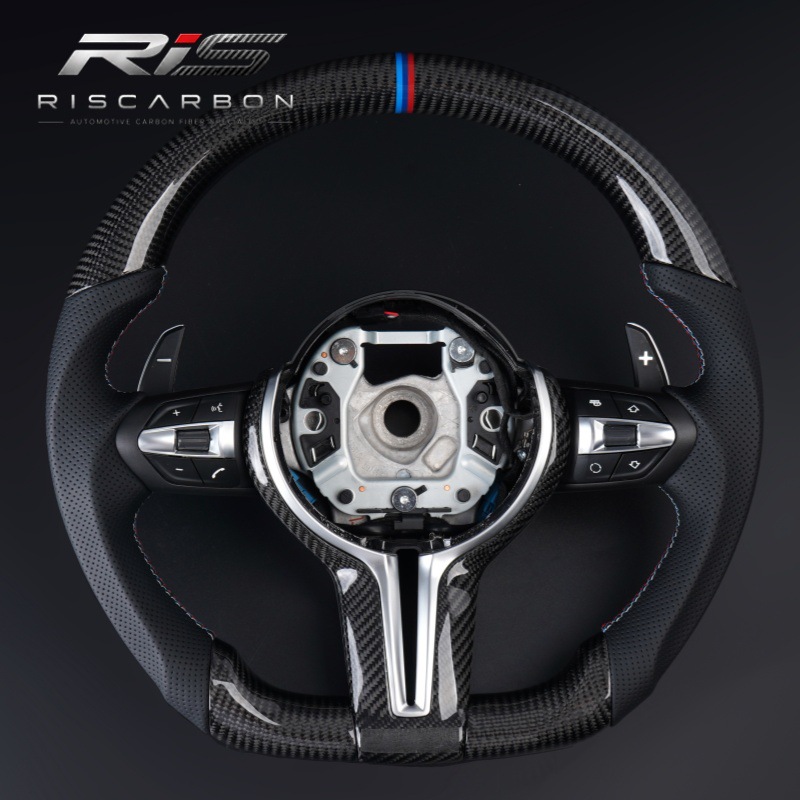 Carbon fiber steering wheel compatible with BMW color lines E70E71E87E90E81 E82 E91E81E82E87E88