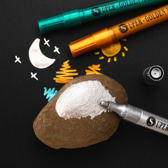 Super Gold Makr Pen Metal Flash Paint Pen DIY Album Colorful Doodle Painting Water-based Marker