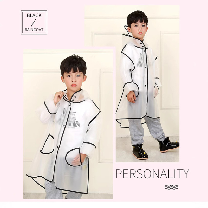 Factory direct thick EVA children Students Environmental protection raincoat outdoor boys and girls poncho LOGO Factory direct thick EVA children Students Environmental protection raincoat outdoor boys and girls poncho LOGO