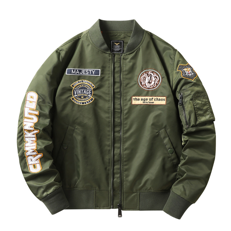 Factory Direct sales Spring and Autumn American air force men's baseball jacket embroidered ma1 pilot jacket 22C95