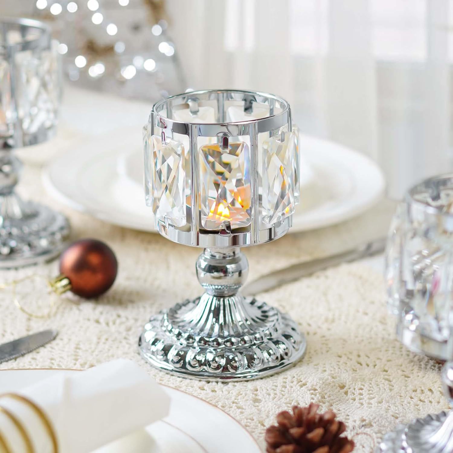 Portavelas de Amazon transfronterizo Copa de velas Decoración del hogar Boda Candelabro de hierro forjado europeo Decoración de metal Artesanía