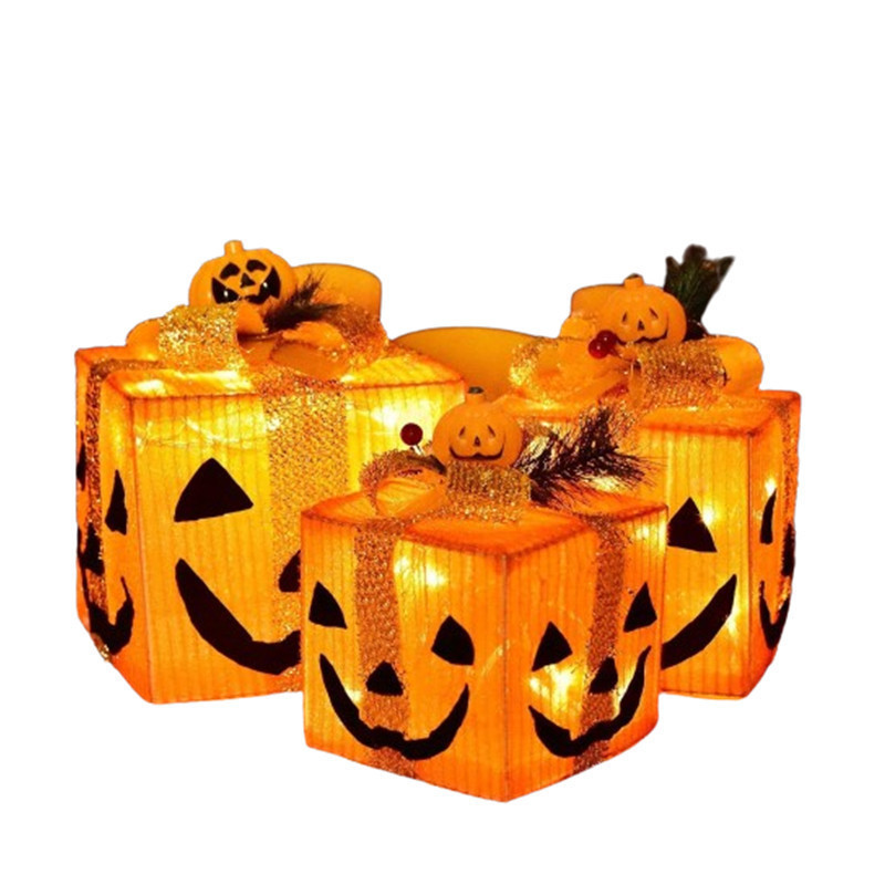 ハロウィーンのカボチャのプレゼントの組み合わせは、LED鉄芸の形の祝日の製品が光る点灯パーティーの装飾を責めます。|undefined