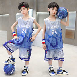 男童夏装速干篮球服套装2024新款洋气儿童夏季薄款球衣男孩夏款潮